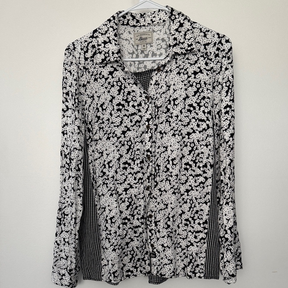 G.H. Bass & Co. Floral and Gingham Button Down Shirt